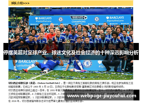 停摆英超对足球产业、球迷文化及社会经济的十种深远影响分析